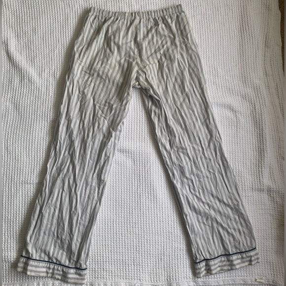 Victoria’s Secret Cotton Mayfair Blue White Pinstripe Pajama Set - Size Small - Picture 5 of 16
